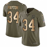 Nike Bears 34 Walter Payton Olive Gold Salute To Service Limited Jersey Dzhi,baseball caps,new era cap wholesale,wholesale hats